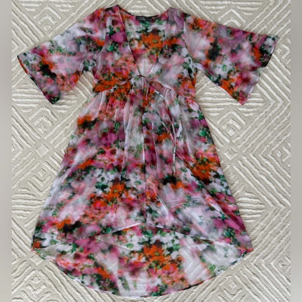 Like Mynded Elegant Floral Watercolor Swim Coverup - Picture 14 of 16